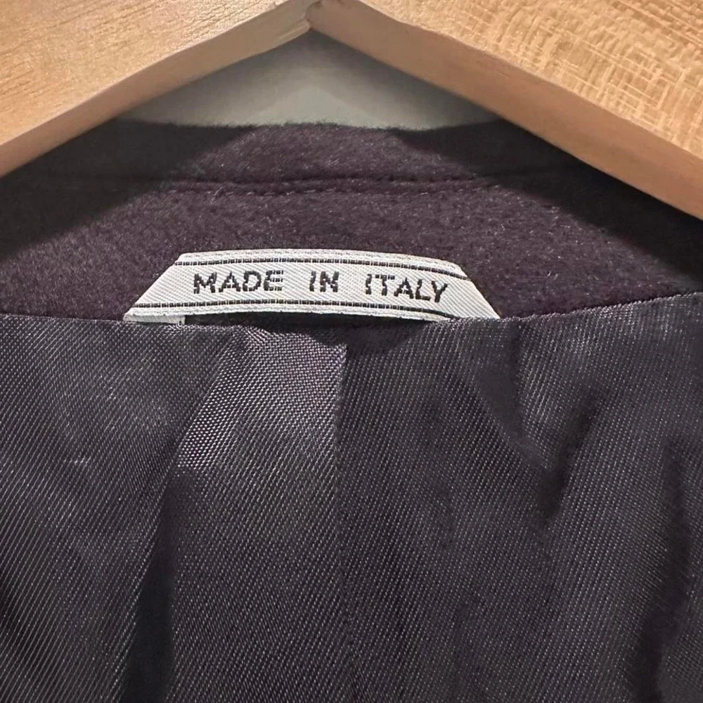 Italian Colombo‎ Cashmere Blazer Mens EU 44 Black Luxury Tailored Jacket Vtg